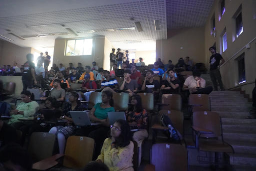 Crowd at Raman Auditorium